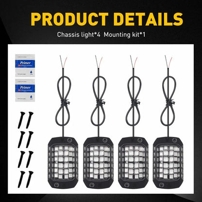 8pcs 36 LED Red Chassis Ambient Light for GM V