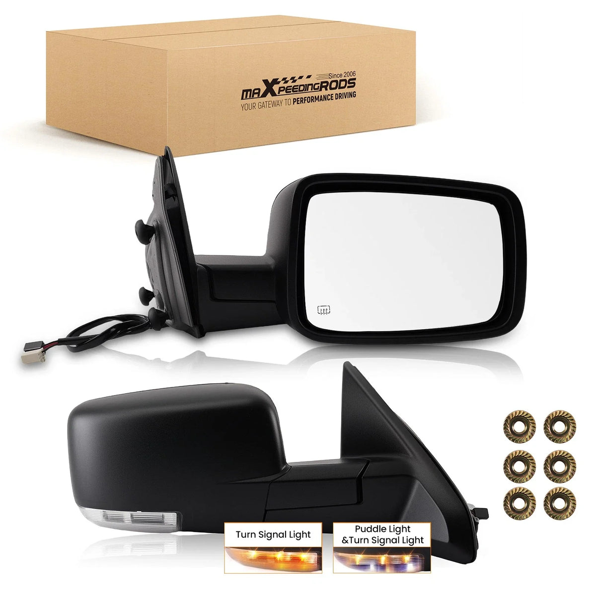 Heated Towing Mirrors for Dodge Ram 1500/2500/3500 (2009–2018) Power Pair
