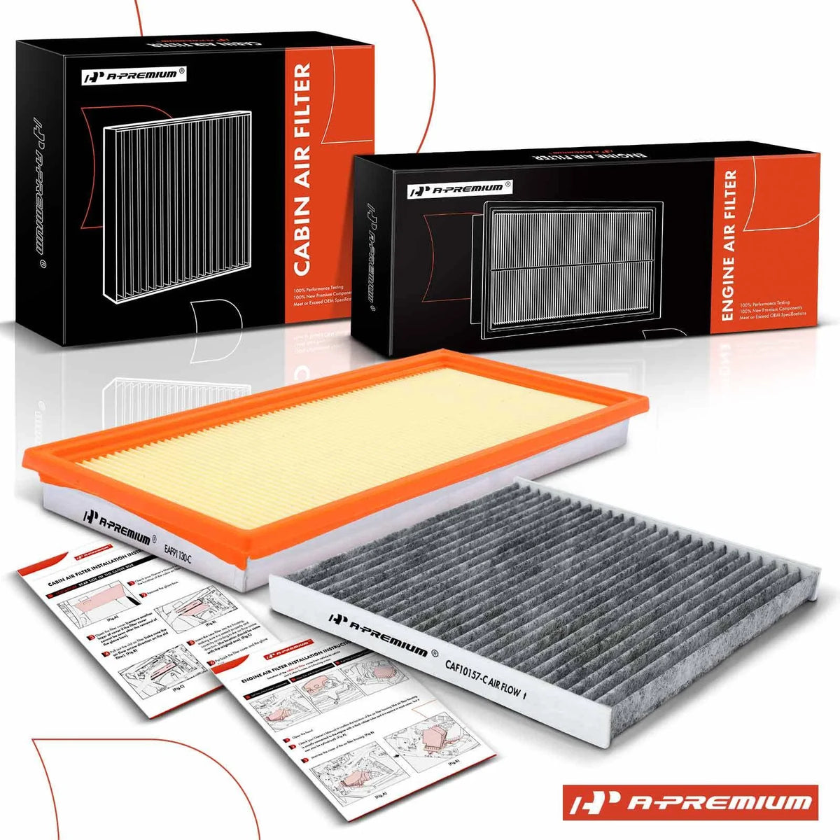 Engine & Activated Carbon Cabin Air Filter for Subaru Legacy Outback (2010–2020)