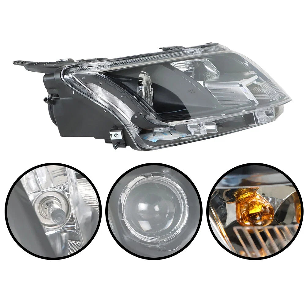 Front Headlight Halogen Black for Ford Fusion (2010–2012) Right Side