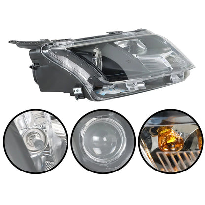 Front Headlight Halogen Black for Ford Fusion (2010–2012) Right Side