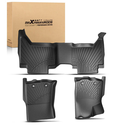 Front Floor Mats with Rear Mat for 2016-2017 Toyota Tacoma Double Cab