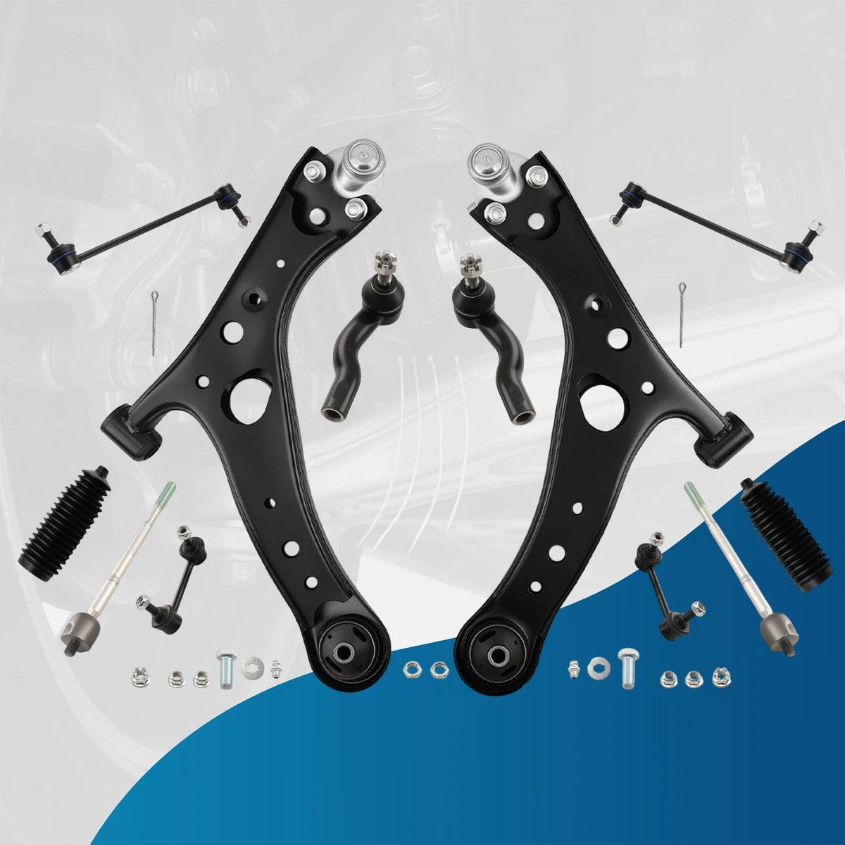 14PC Front Lower Control Arm Ball Joint Tie Rod Kit for Toyota RAV4 (2001–2005)