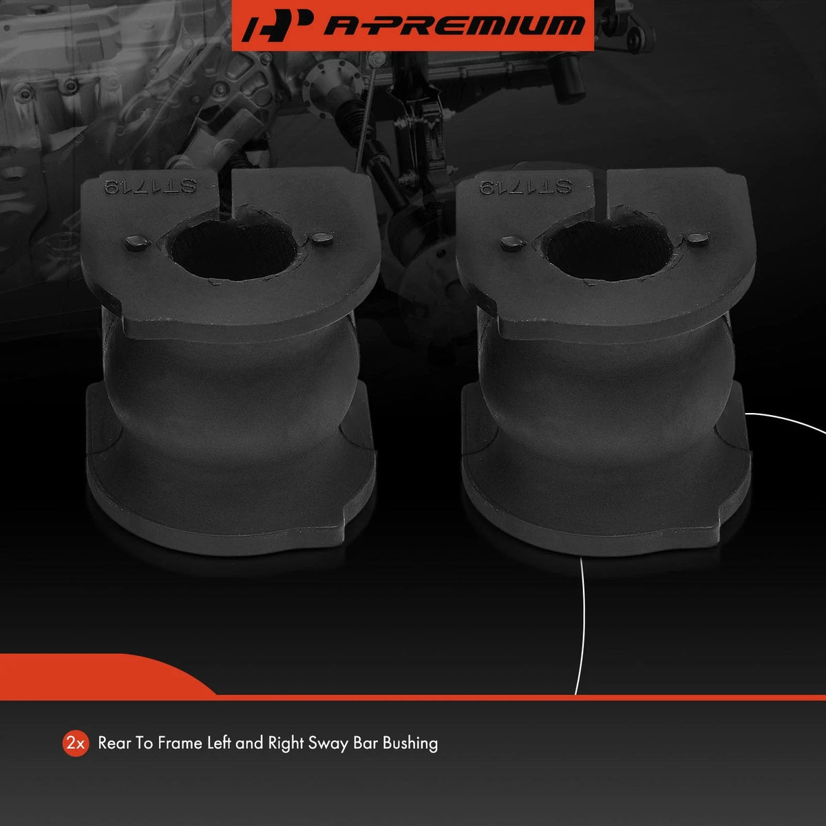 Rear Sway Bar Bushings - 2 Piece Set for Honda Civic (2013-2015)