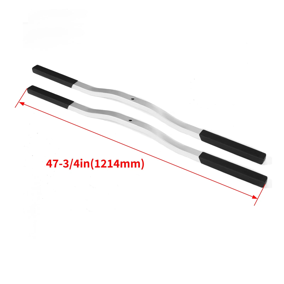 2X Tie Down Bars for Universal Snowmobile Trailer with Black Boots