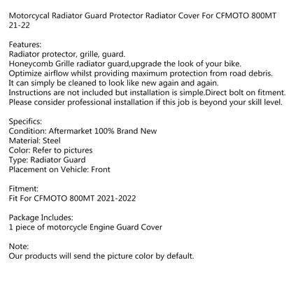 Radiator Cover Protector in Stainless Steel for 800MT Cfmoto (2021-2022)