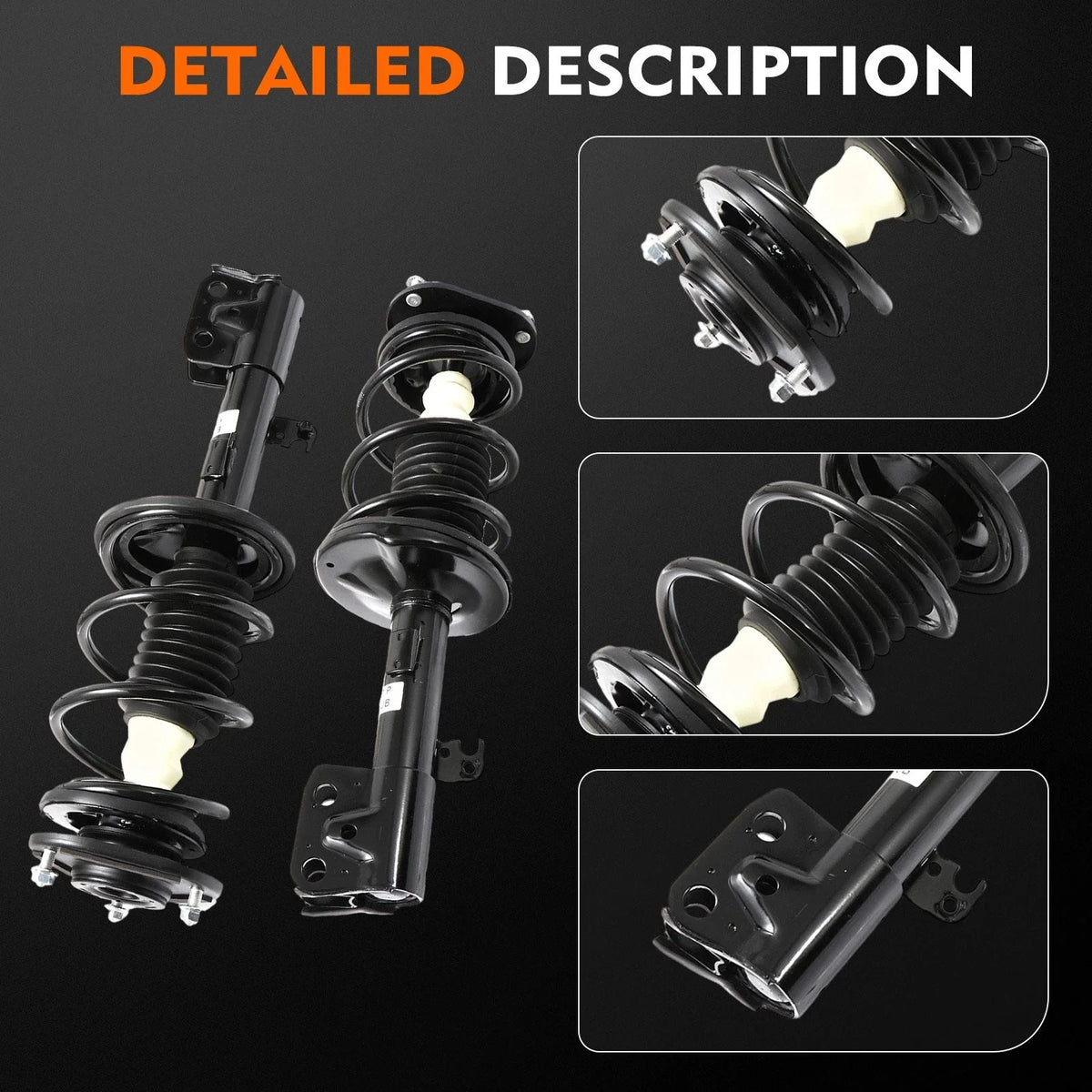 Front Strut Assembly & Sway Bar End Links for 2009-2013 Toyota Corolla