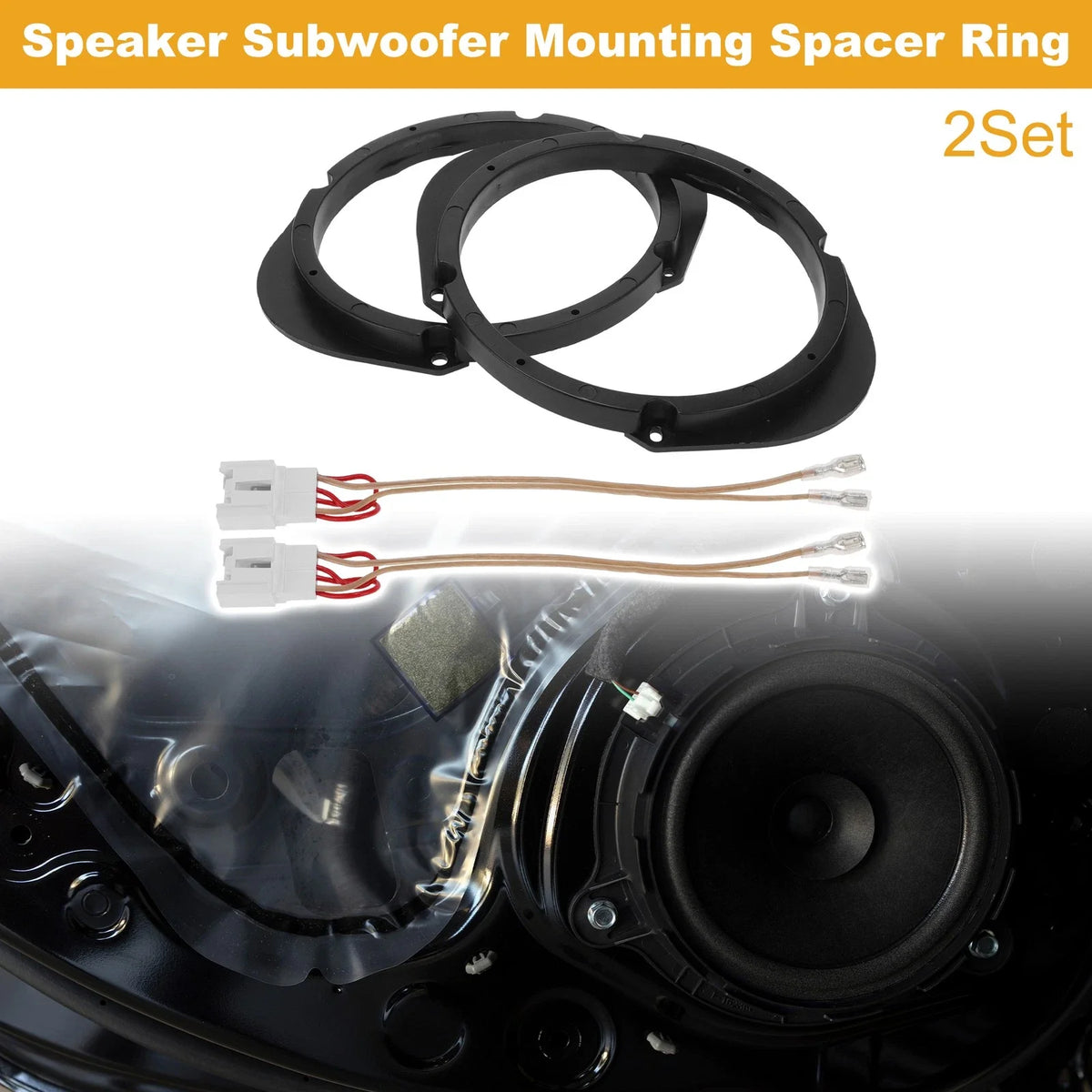 Set of 2 Speaker Spacer Rings for Mazda 8 (2011–2015)
