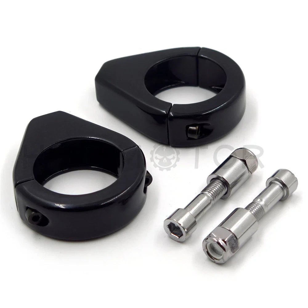 Indicator Light Fork Relocation Bracket Clamps for Harley Motorcycles