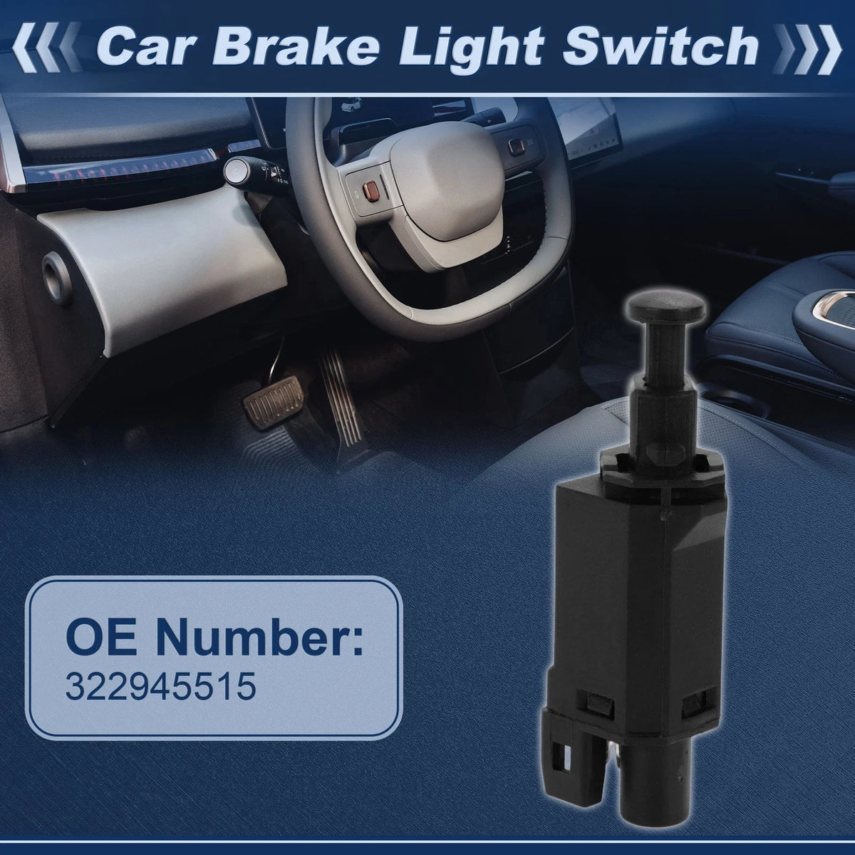 Brake Light Switch for Volkswagen Beetle (1998–2001) 322945515