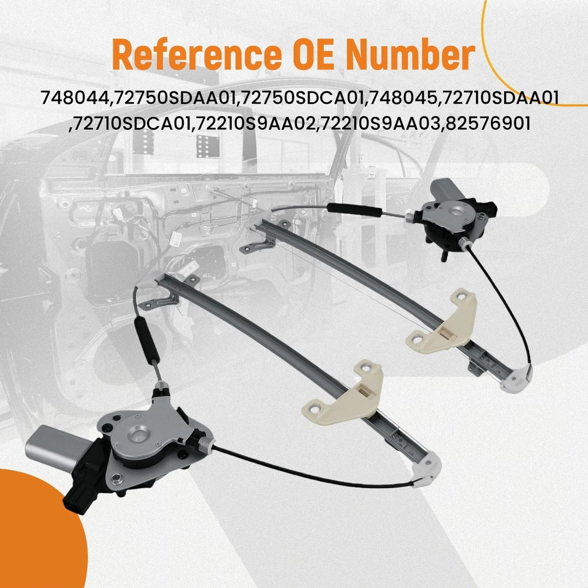 Power Window Regulator Set for Honda Accord (2003–2007) 748044/45
