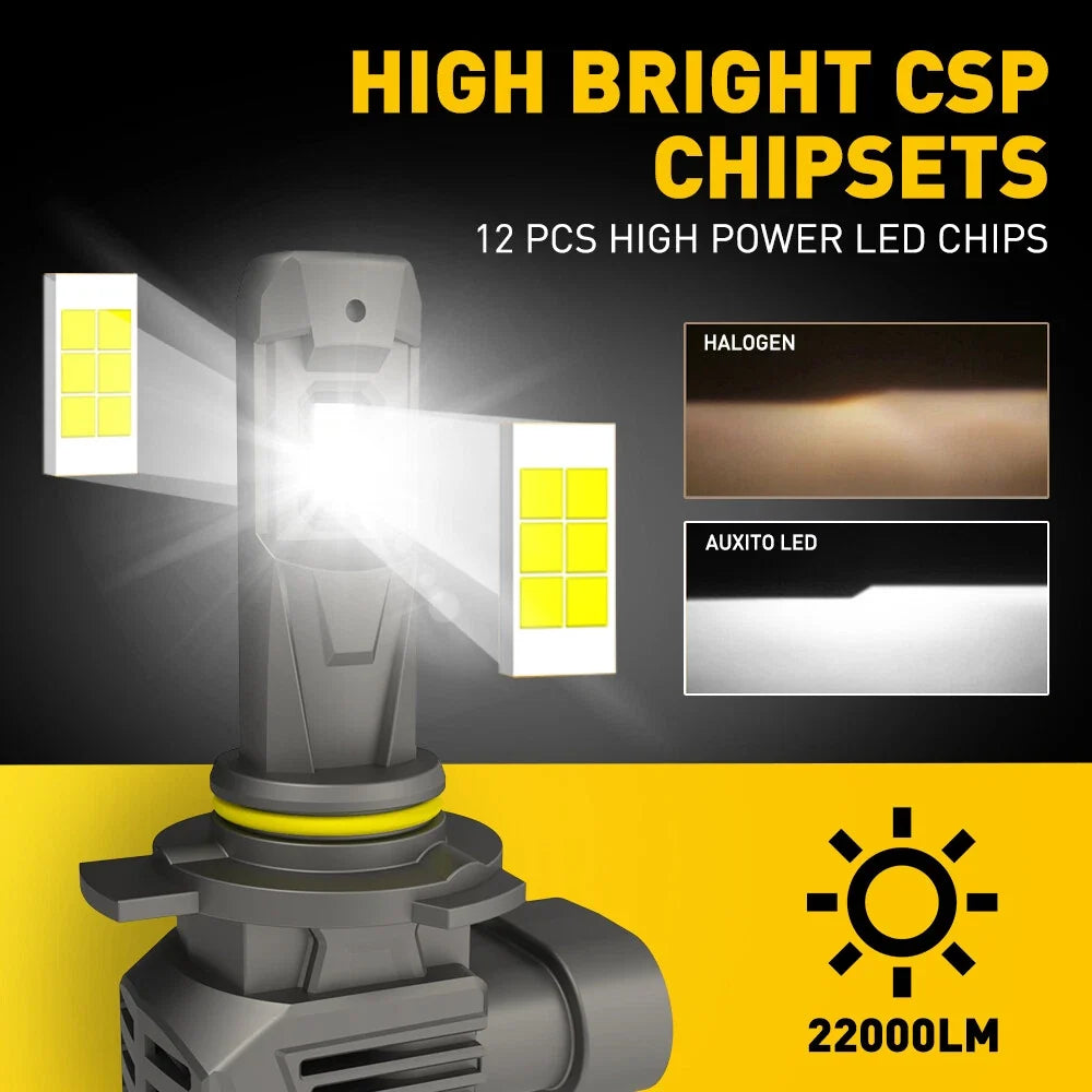 AUXITO 9012 LED Headlight Kit for Hi Low Beam (6500K)