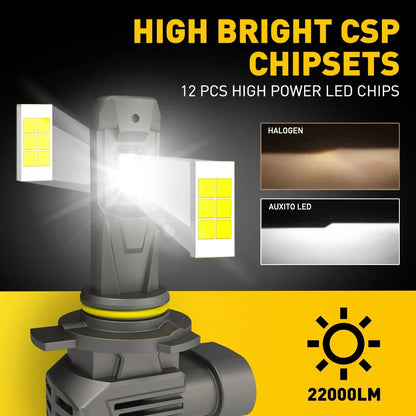 AUXITO 9012 LED Headlight Kit for Hi Low Beam (6500K)