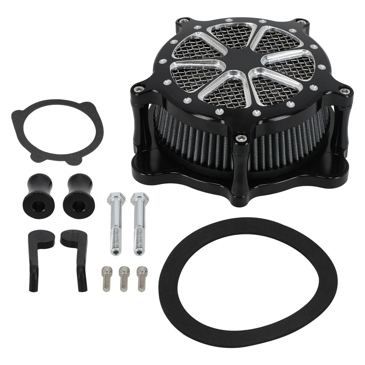 Air Filter System for Harley Dyna Softail (2000–2017) Aluminum Black
