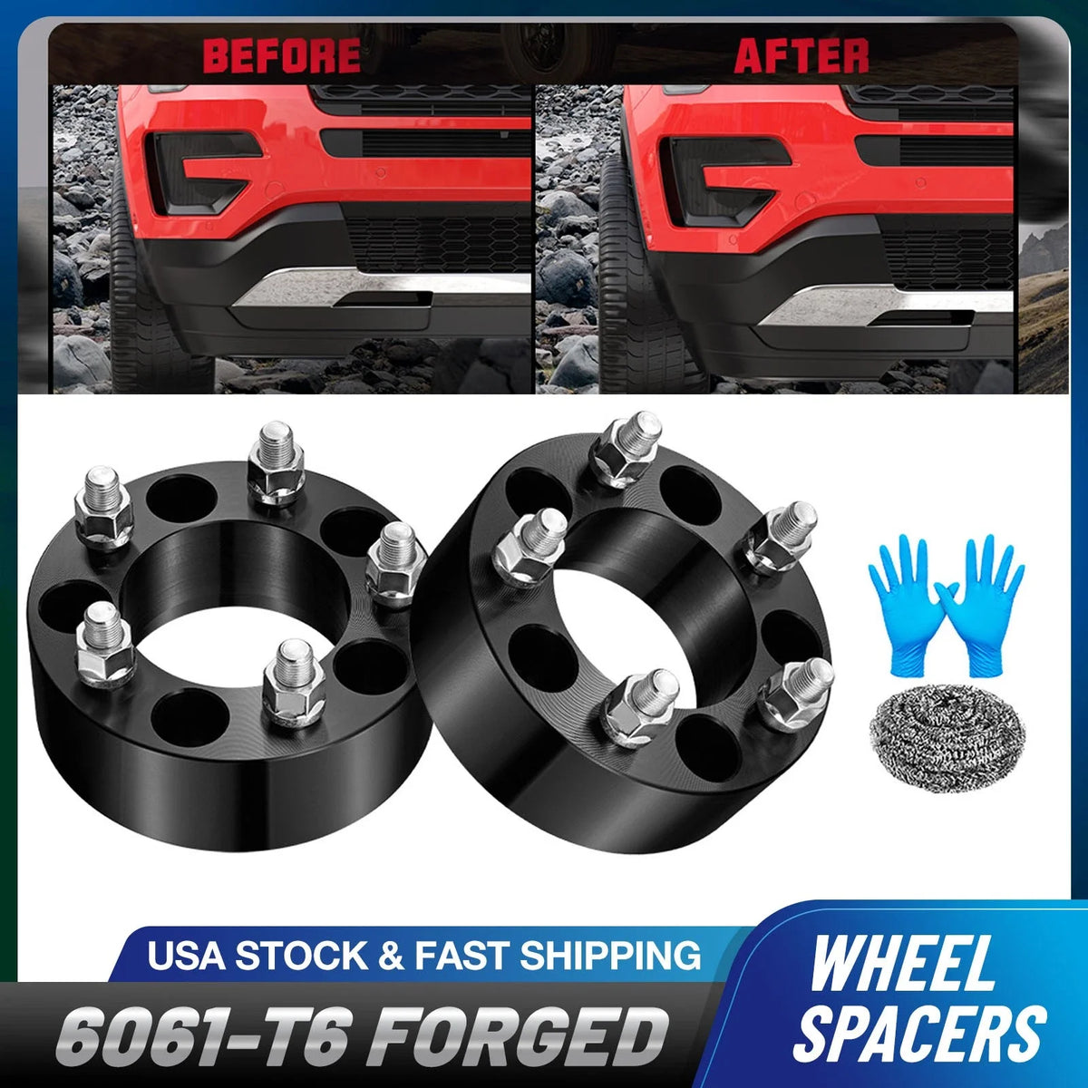 2X 2 Inch Wheel Spacers for Jeep Liberty Wrangler Cherokee