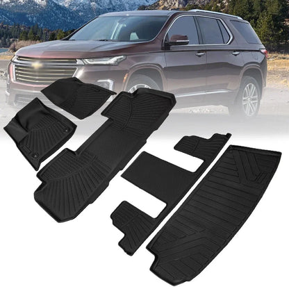 All Weather TPE Floor Mats & Cargo Liner for Chevy Traverse (2018–2025)