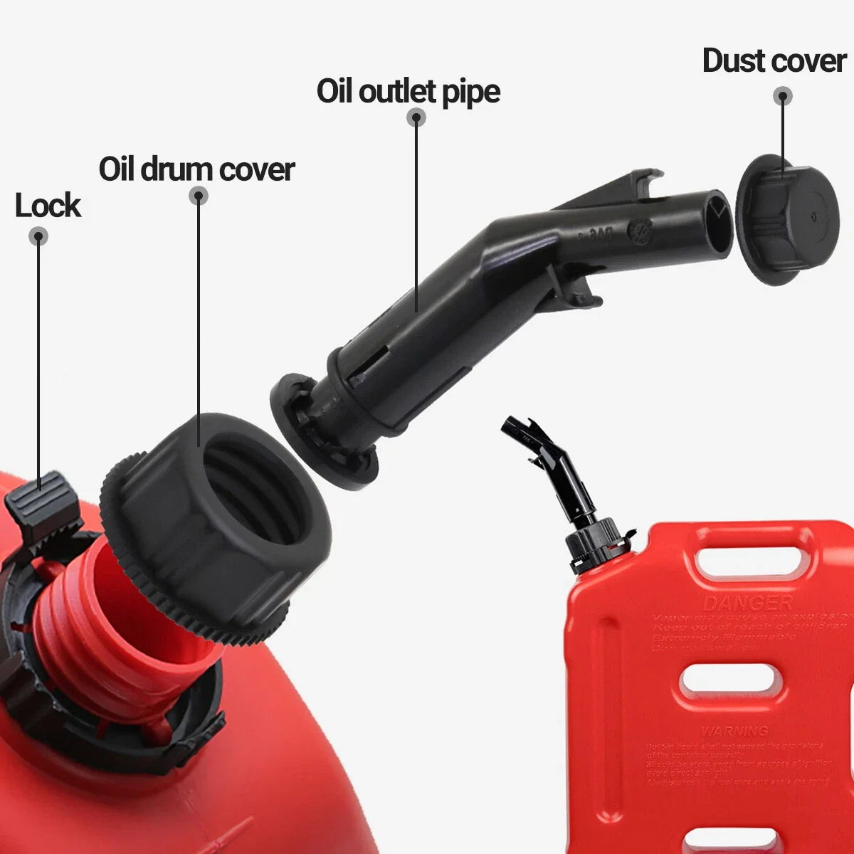 Fuel Pack 5 Gallon Gas Can for Jeep Offroad ATV (Lock)