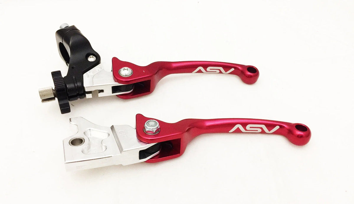 2X Front Brake Clutch Perch Levers for Yamaha Blaster (200) - Red