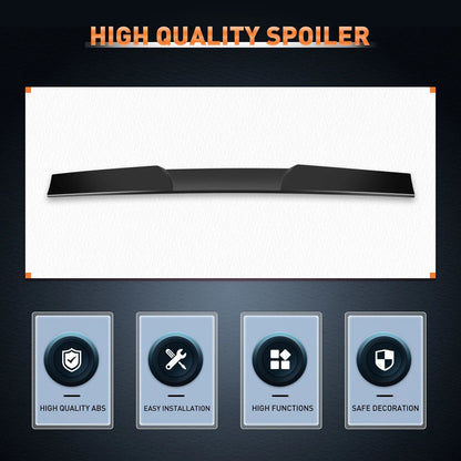 Window Roof Spoiler Lip Adjustable Glossy Black for Toyota Hilux N70 2005-2015