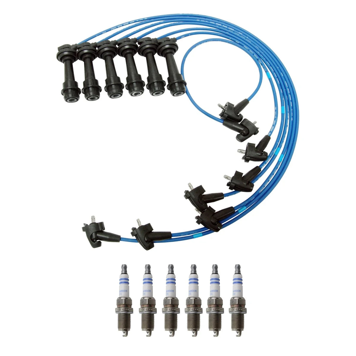 NGK Wire Set & Bosch 6 Double Platinum Spark Plugs for Lexus SC300 (1992–2000)