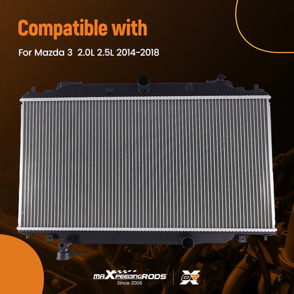 Radiator Aluminum Cooling for Mazda 3 2.0L 2.5L 2014-2018 CU13404 DPI13404