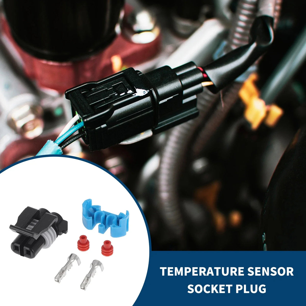 2 Pins Temperature Sensor Socket Plug for Buick (No. 12048074)