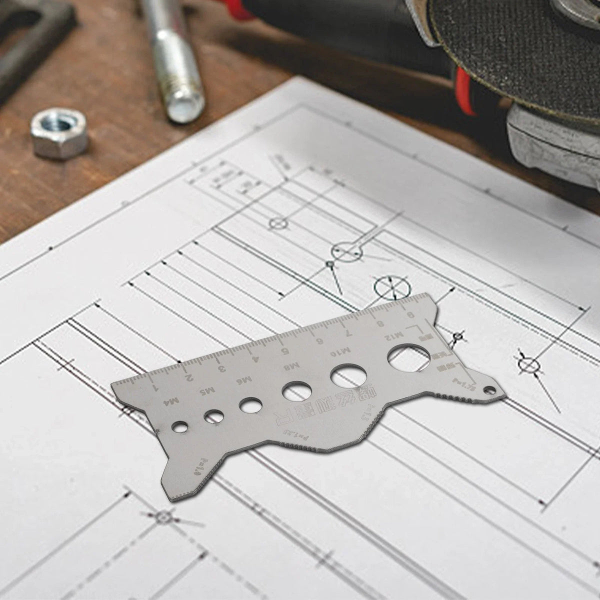 Screw Measuring Tool for Easy Carrying and Storage