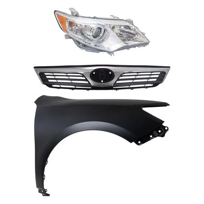 Headlight Kit for Toyota Camry (2012–2014) Passenger Side Halogen CAPALE/XLE