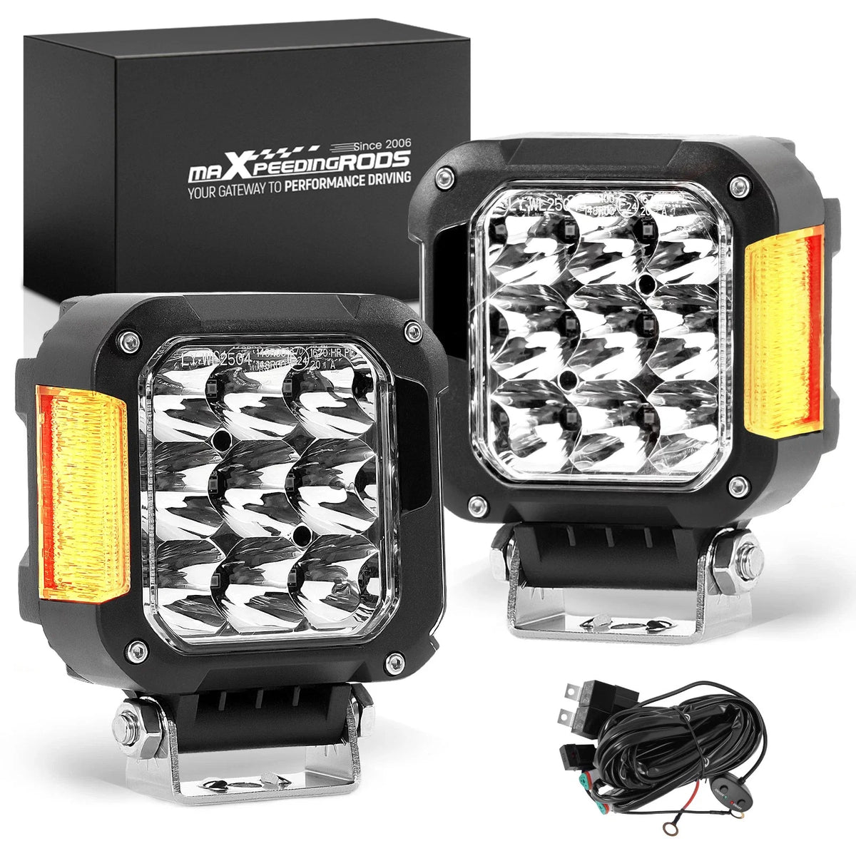 Offroad 2X 4" LED Work Light Bar Spot Pods for Truck SUV ATV UTV