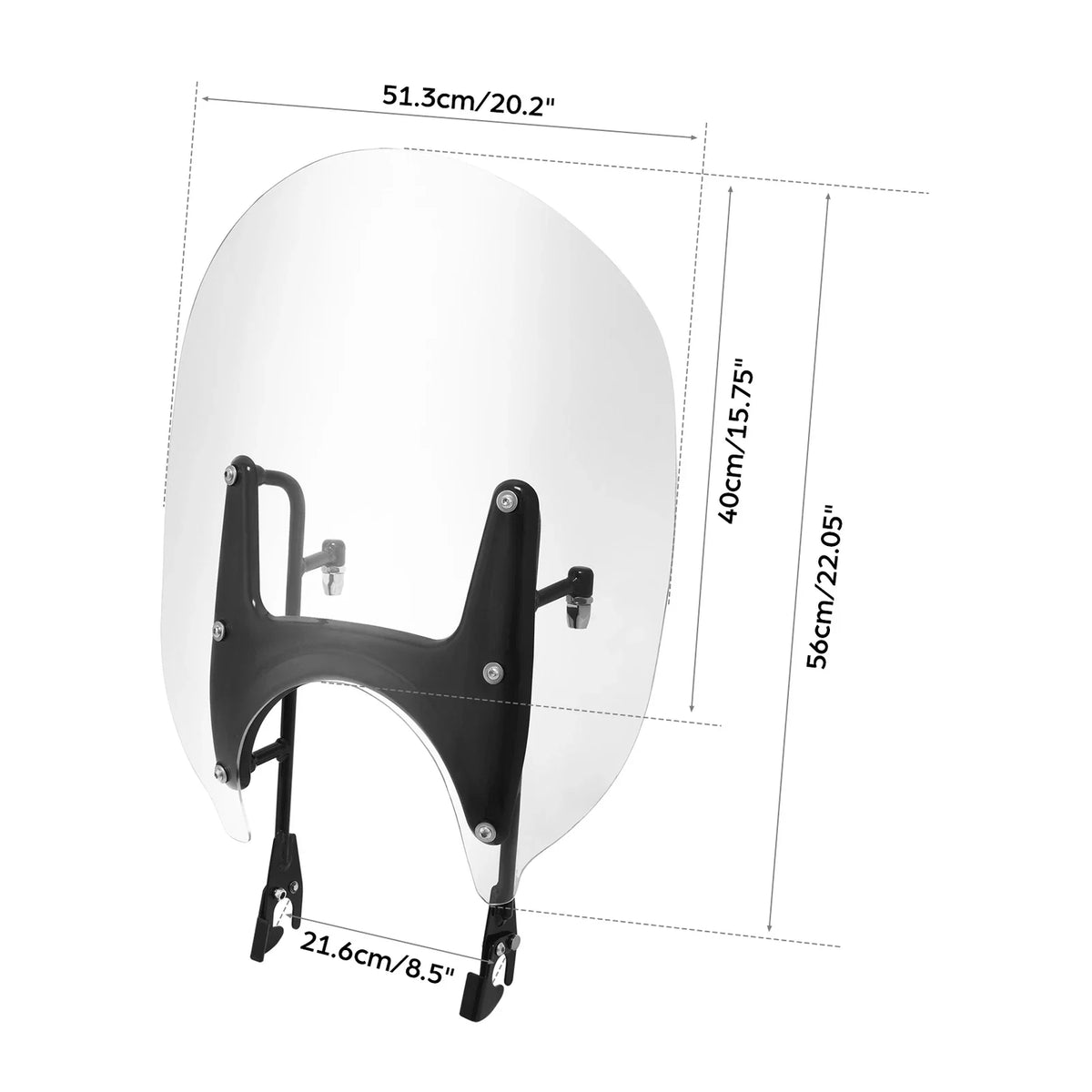 22-Inch Windshield Bracket for BMW R18 Classic 2021-2025