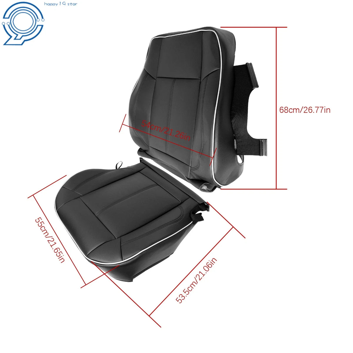 Front Leather Seat Covers for Hummer H3 (2006–2010) - Black