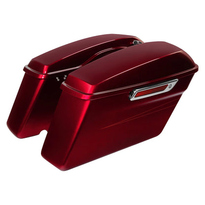 Hard Saddlebags for Harley Touring Electra Glide (2014–Present) Velocity Red Sunglo