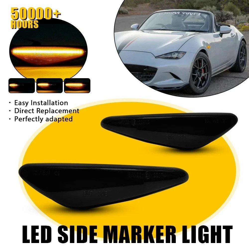 Amber Sequential LED Side Marker Light for Mazda MX5/RX8 2006-2015