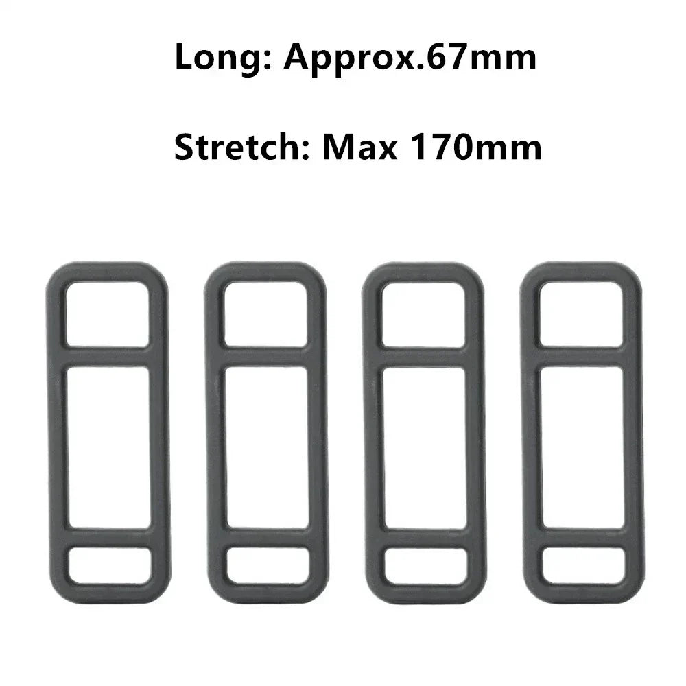 4 x 67MM Long Silicone Straps for Driving Recorder, 24MM Wide