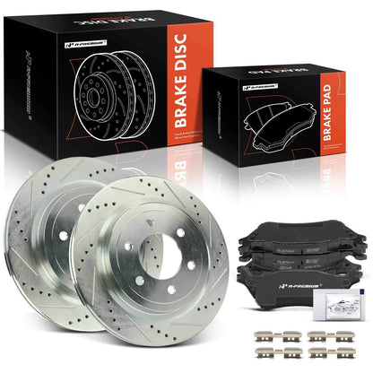 Rear Drilled Brake Rotors & Pads for Ford F150 Expedition (1997–2023)