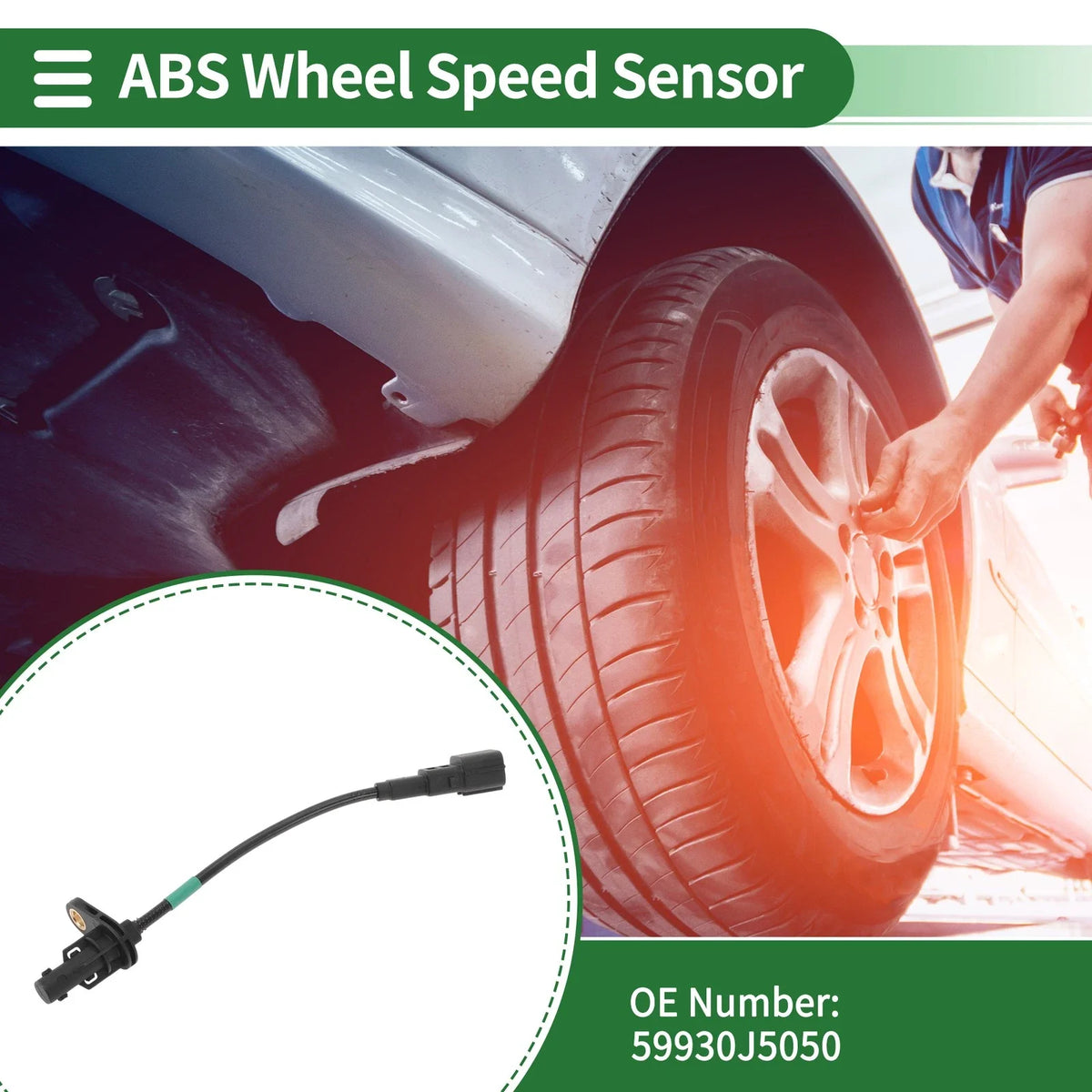 ABS Wheel Speed Sensor No. 59930J5050 for Kia Stinger (2019–2023) Rear Right