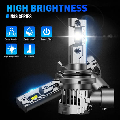 LED Headlight Bulb Conversion Kit 9012 - 2X 6500K 24000LM