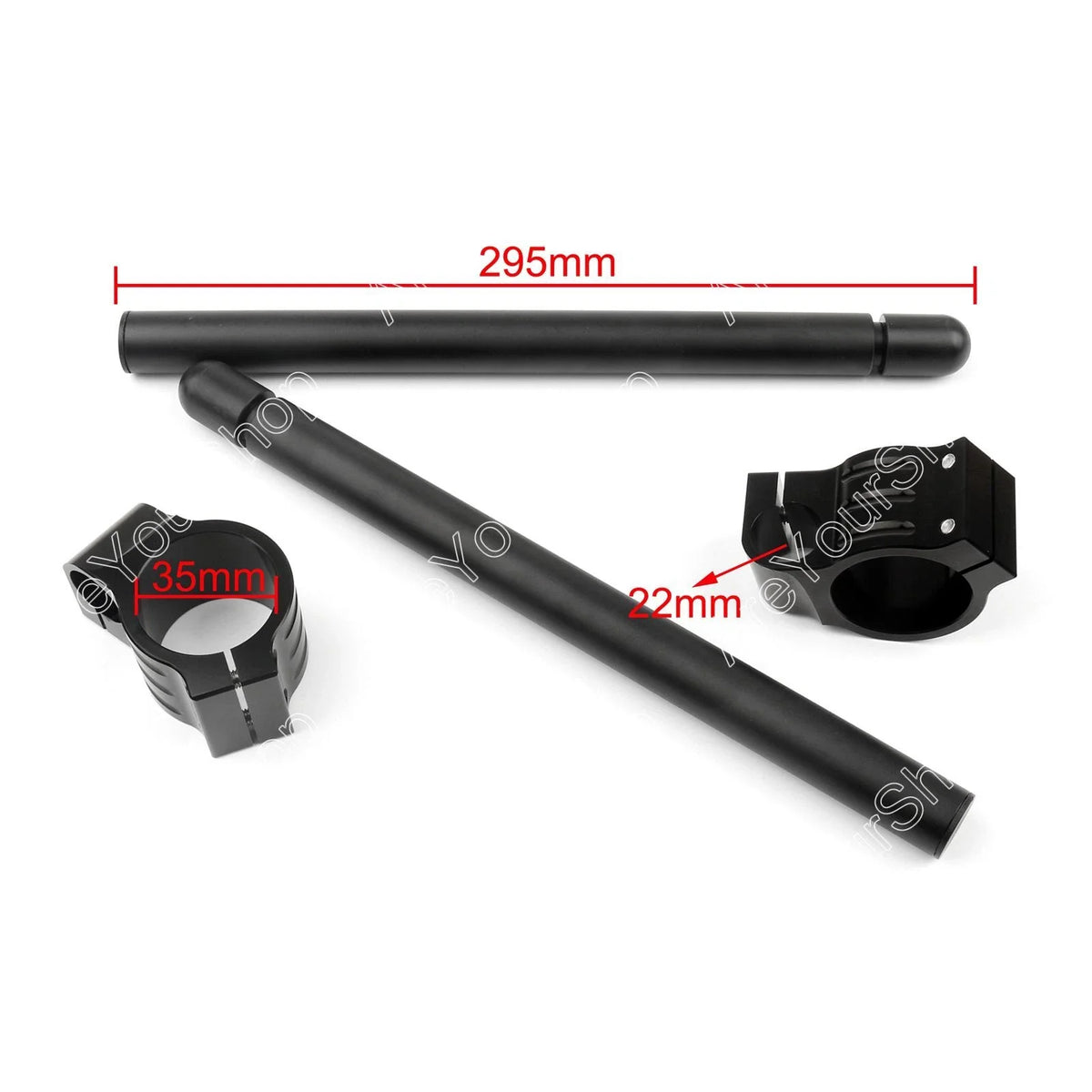 Clip-On Handlebars for Yamaha RZ350 (1984–1986) 35mm Black