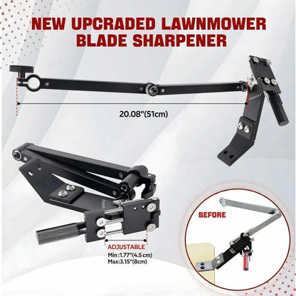 15°-45° Adjustable Blade Sharpener for Lawn Mowers - Left & Right Blades