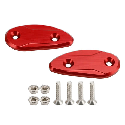 Red Block Off Plates for Mirror Delete on Honda CBR1000RR 2008-2023