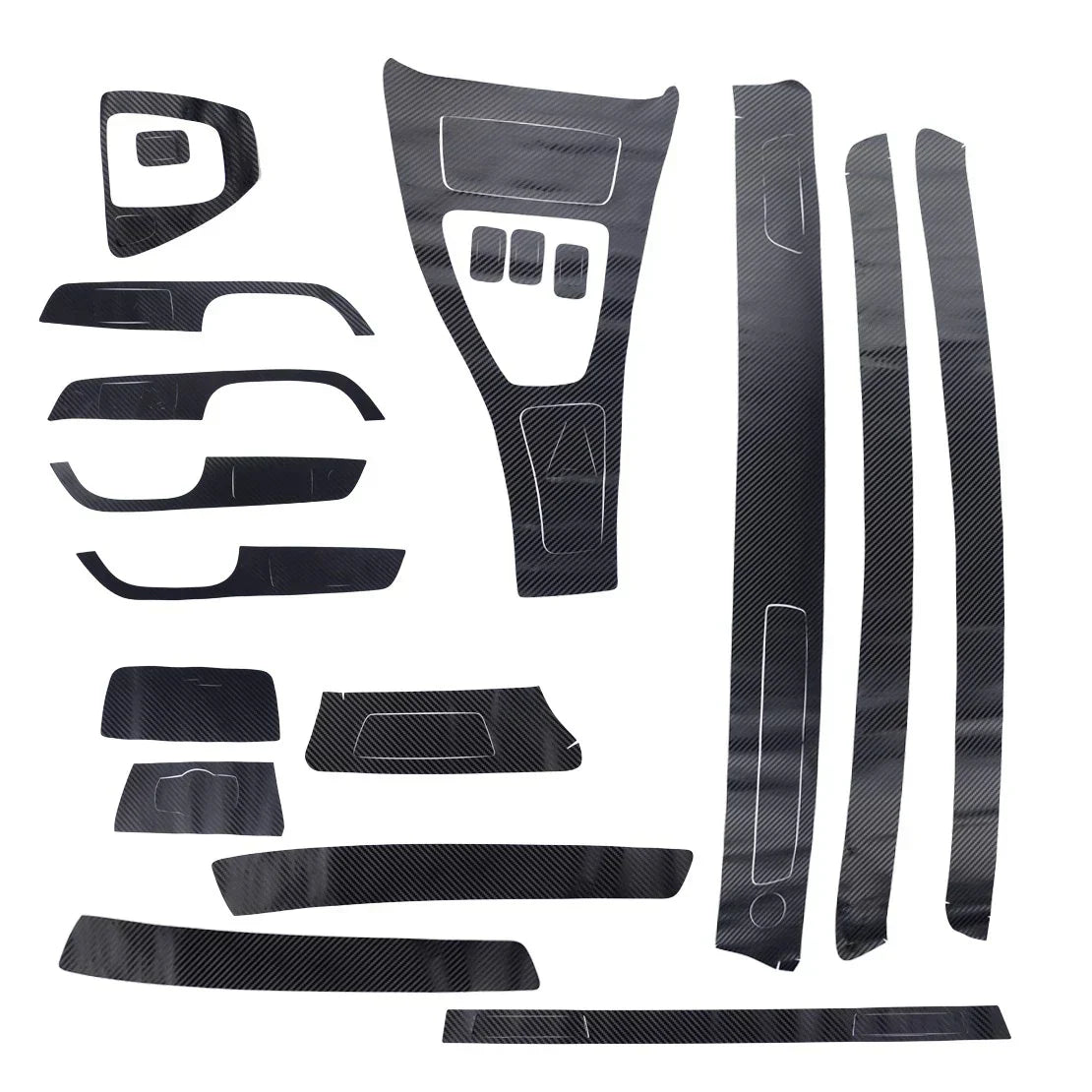 Interior Vinyl Decals in Carbon Fiber for BMW 3 Series E90 E92 E93 (07-13)
