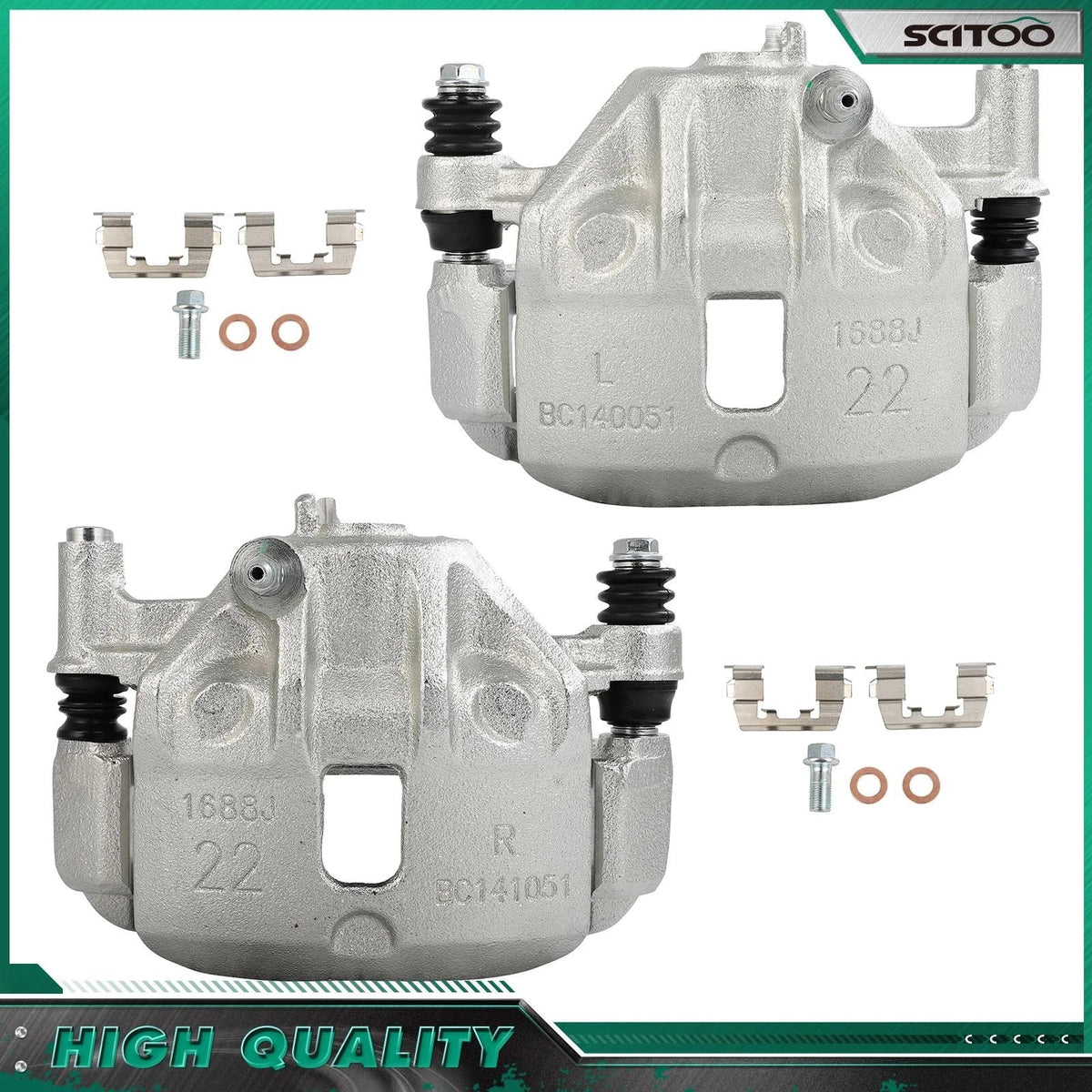 Front Brake Calipers w/ Bracket for Hyundai Scoupe (1993–1995)