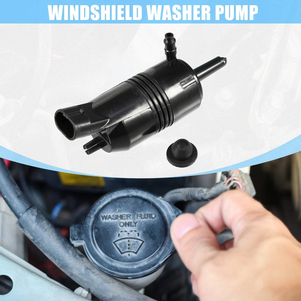 Windshield Washer Motor Pump with Grommet for Buick Regal (2002–2003)