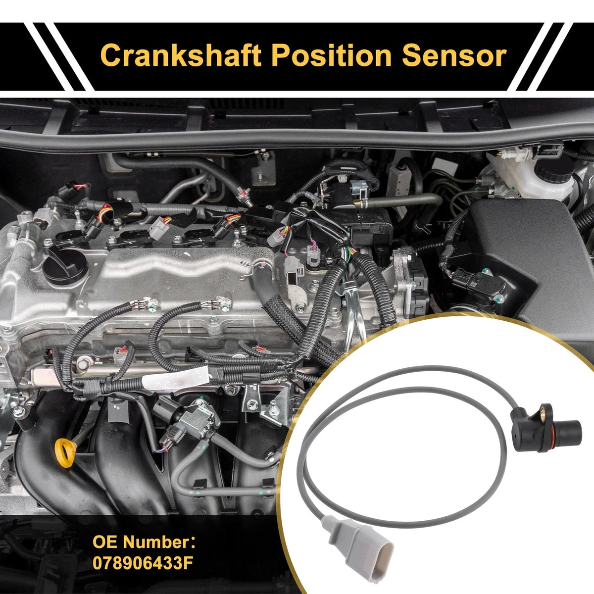 Crankshaft Position Sensor No.078906433F for Audi Allroad C5 (2000–2005)