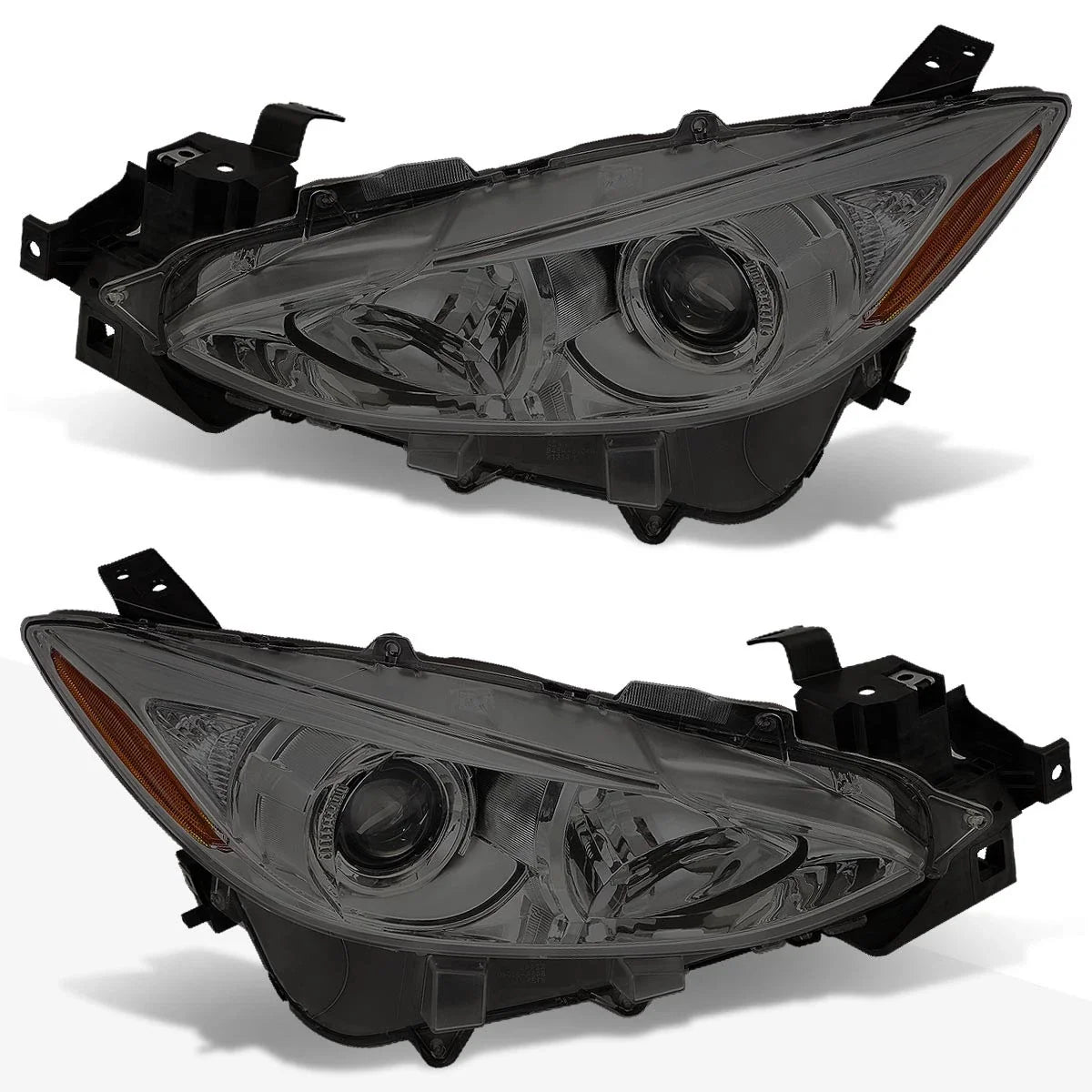 Projector Headlight for Mazda 3 (2014–2016) Smoked Lens Amber Corner