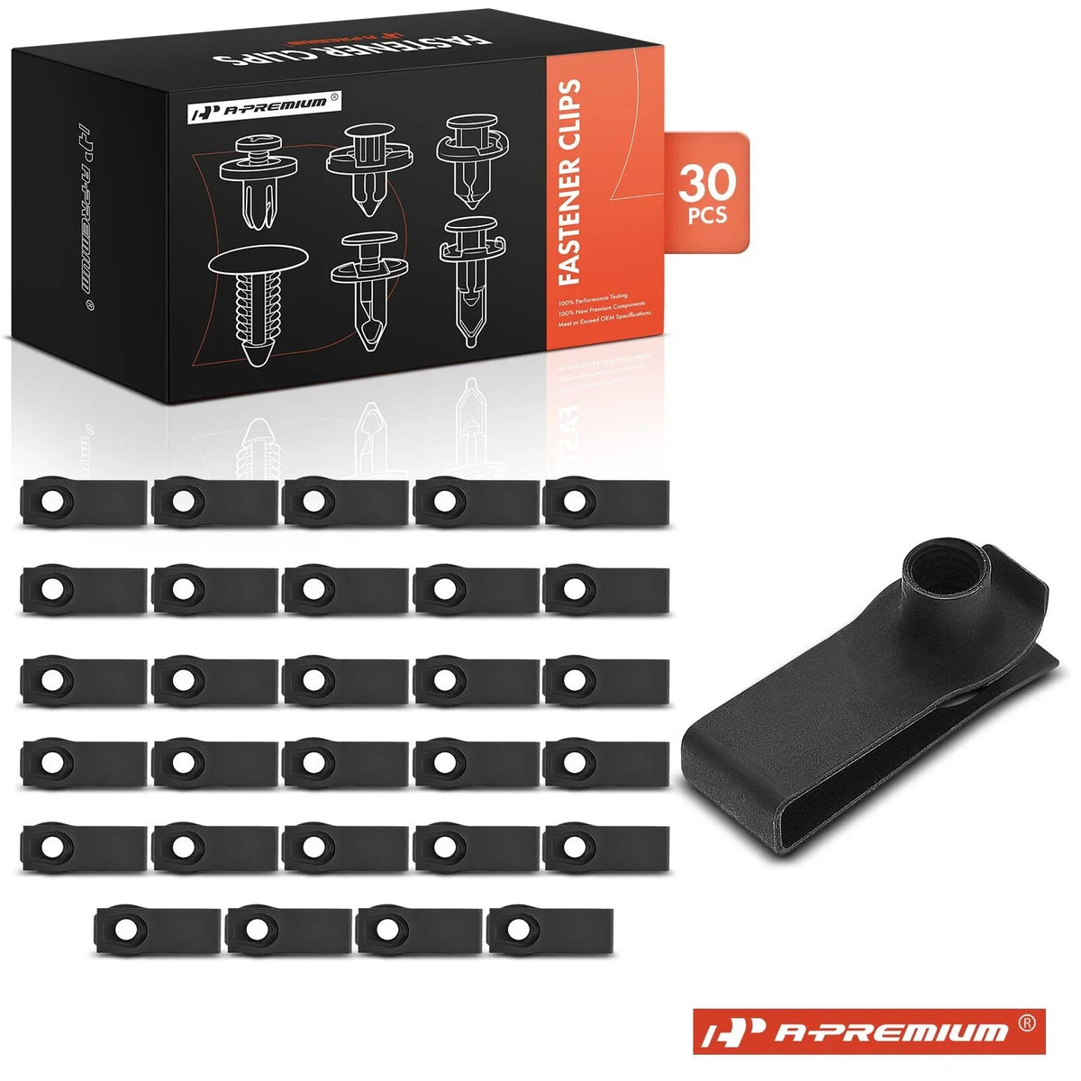 Set of 30 U-Nut Retainer Clips for Chevy