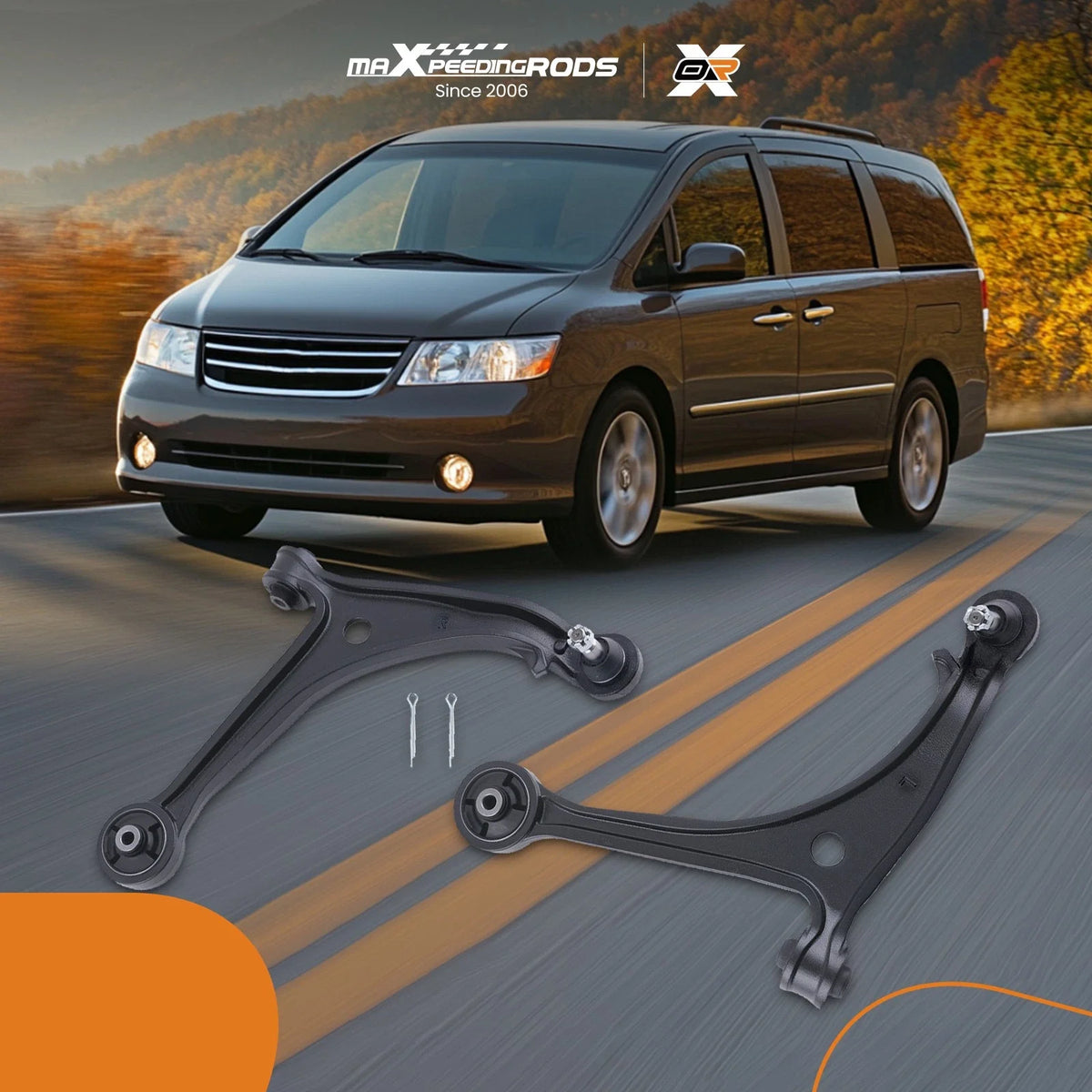 2X Front Lower Control Arms for Honda Odyssey (2005–2010)