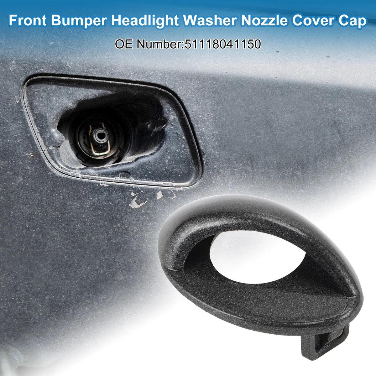 Headlight Washer Nozzle Cover Cap for BMW M3 (2008–2013) Gray