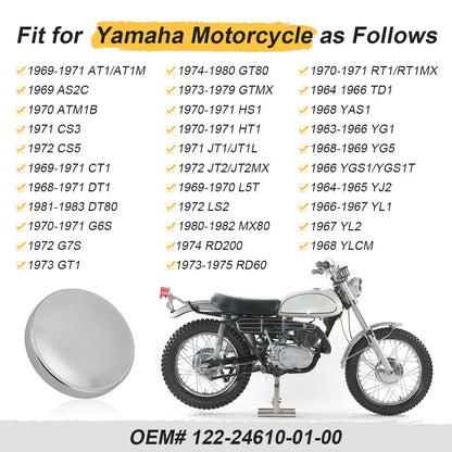 Gas Fuel Cap 122-24610-01-00 for Yamaha GT80 GT1 GTMX MX80 DT1 DT80 CS3 CS5 (1970–1980)