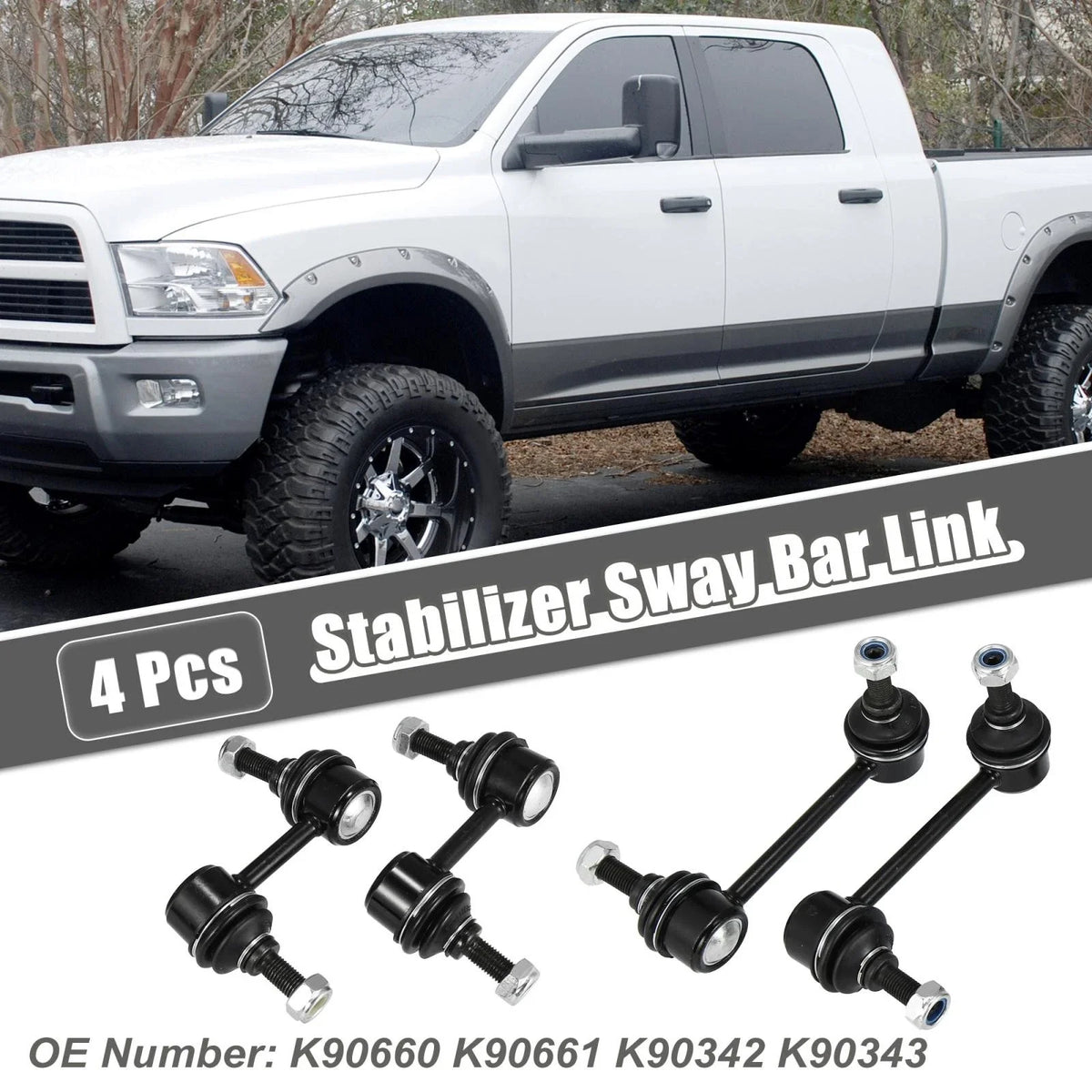Set of 4 Sway Bar Links K90660 K90342 for Honda Accord 